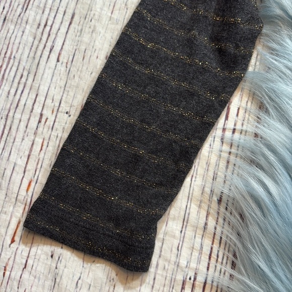 Rails Sami V Neck Long Sleeve Charcoal Bronze Stripe Tee sz S - Picture 5 of 9